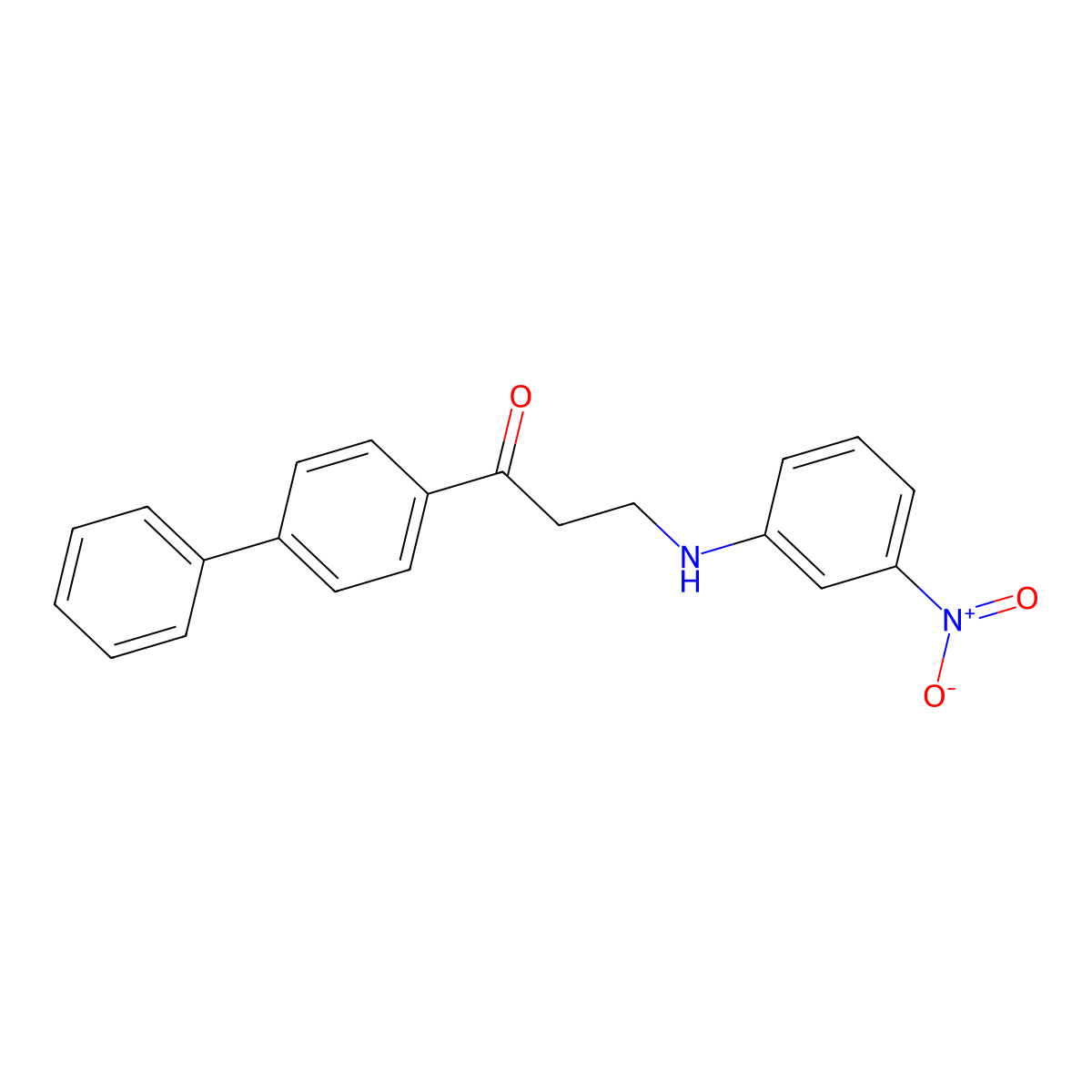 1-(1,1'-Biphenyl)-4-YL-3-(3-nitroanilino)-1-propanone molecular structure, CAS 477333-92-9