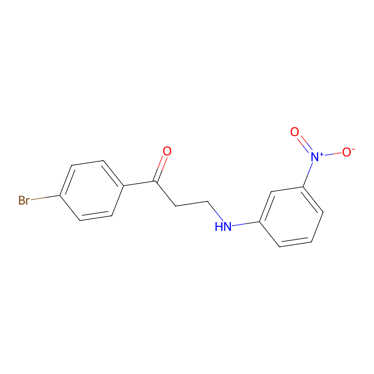 1-(4-Bromophenyl)-3-(3-nitroanilino)-1-propanone molecular structure, CAS 477333-93-0