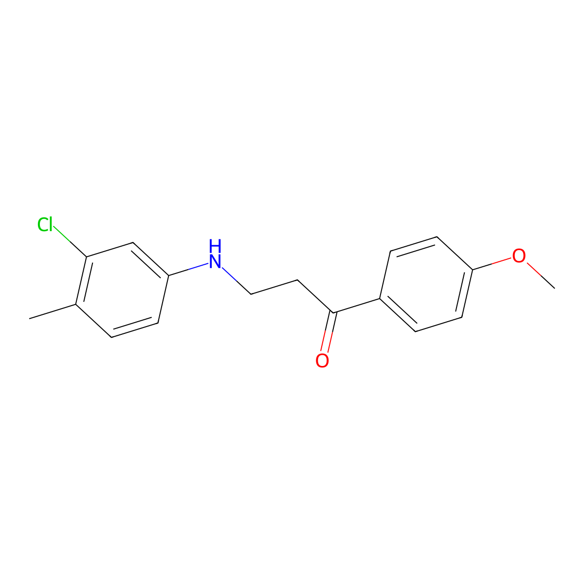 3-(3-Chloro-4-methylanilino)-1-(4-methoxyphenyl)-1-propanone molecular structure, CAS 477334-03-5