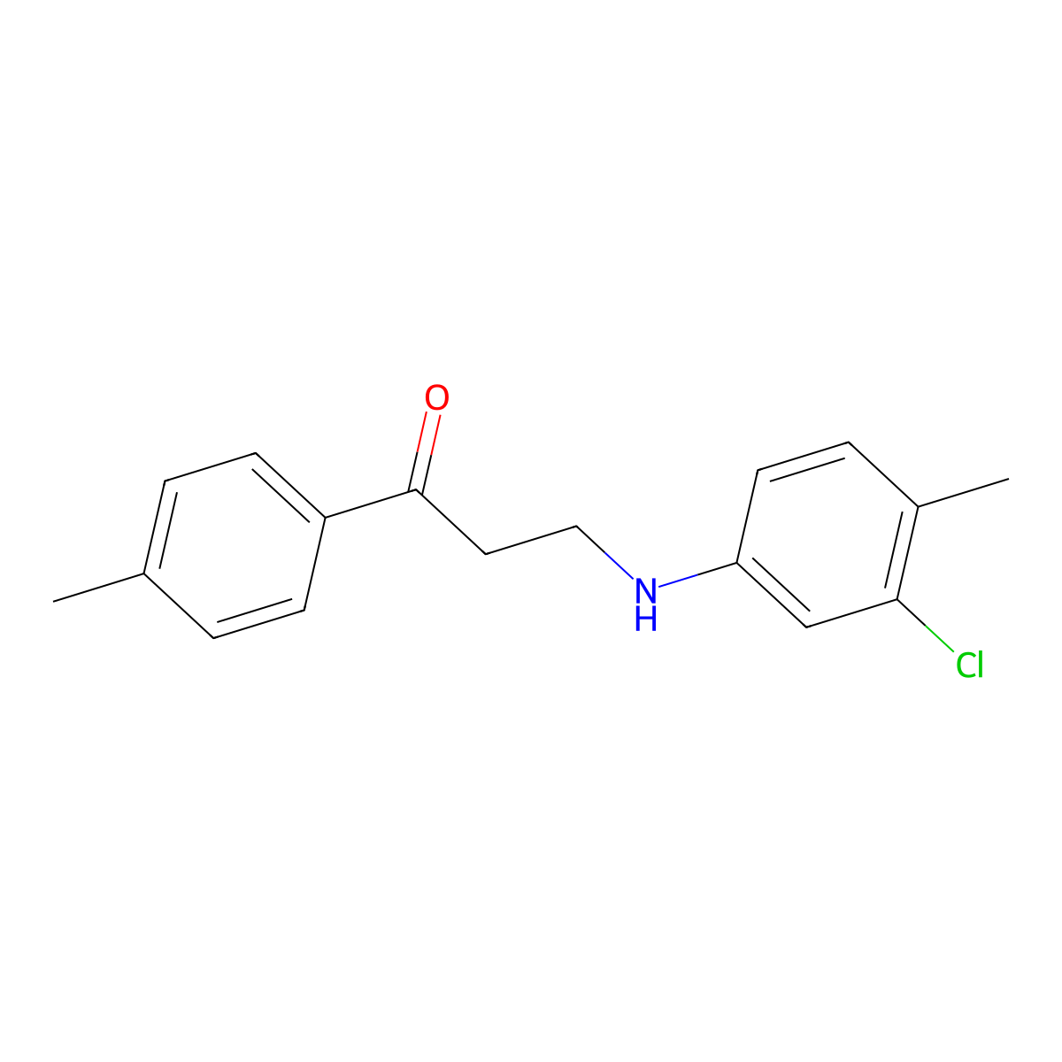 3-(3-Chloro-4-methylanilino)-1-(4-methylphenyl)-1-propanone molecular structure, CAS 477334-05-7
