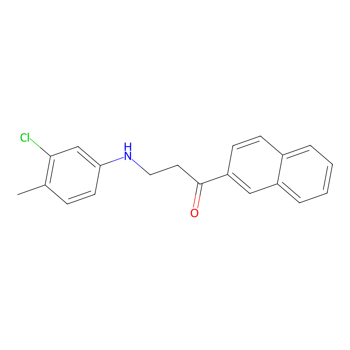 3-(3-Chloro-4-methylanilino)-1-(2-naphthyl)-1-propanone molecular structure, CAS 477334-06-8