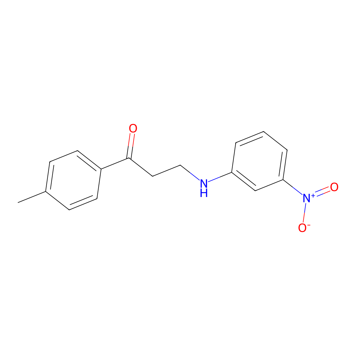 1-(4-Methylphenyl)-3-(3-nitroanilino)-1-propanone molecular structure, CAS 477334-08-0