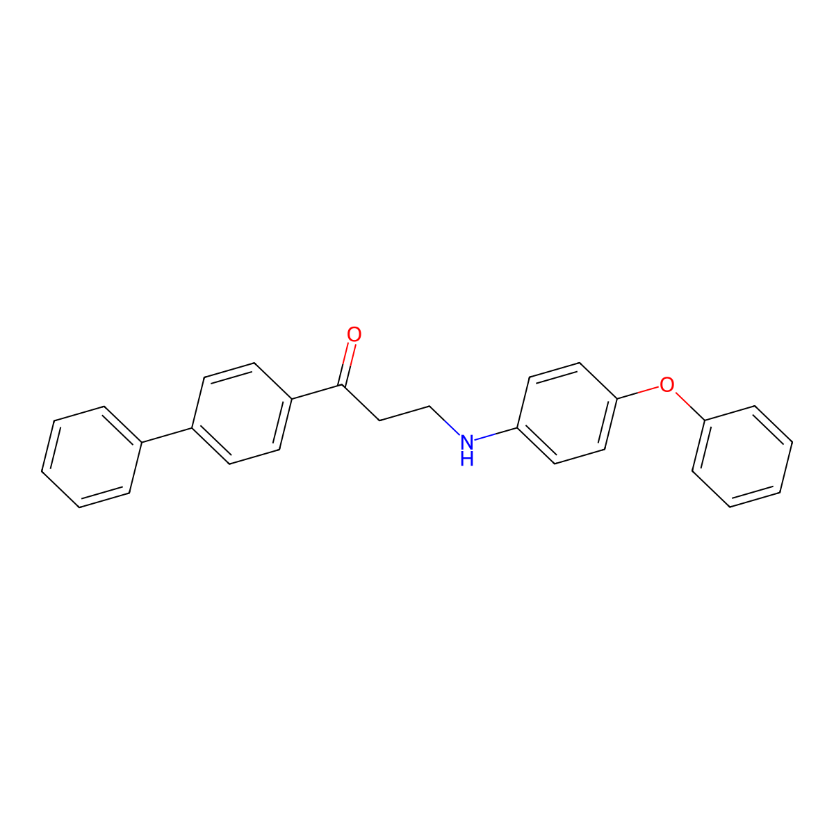 1-(1,1'-Biphenyl)-4-YL-3-(4-phenoxyanilino)-1-propanone molecular structure, CAS 477334-10-4