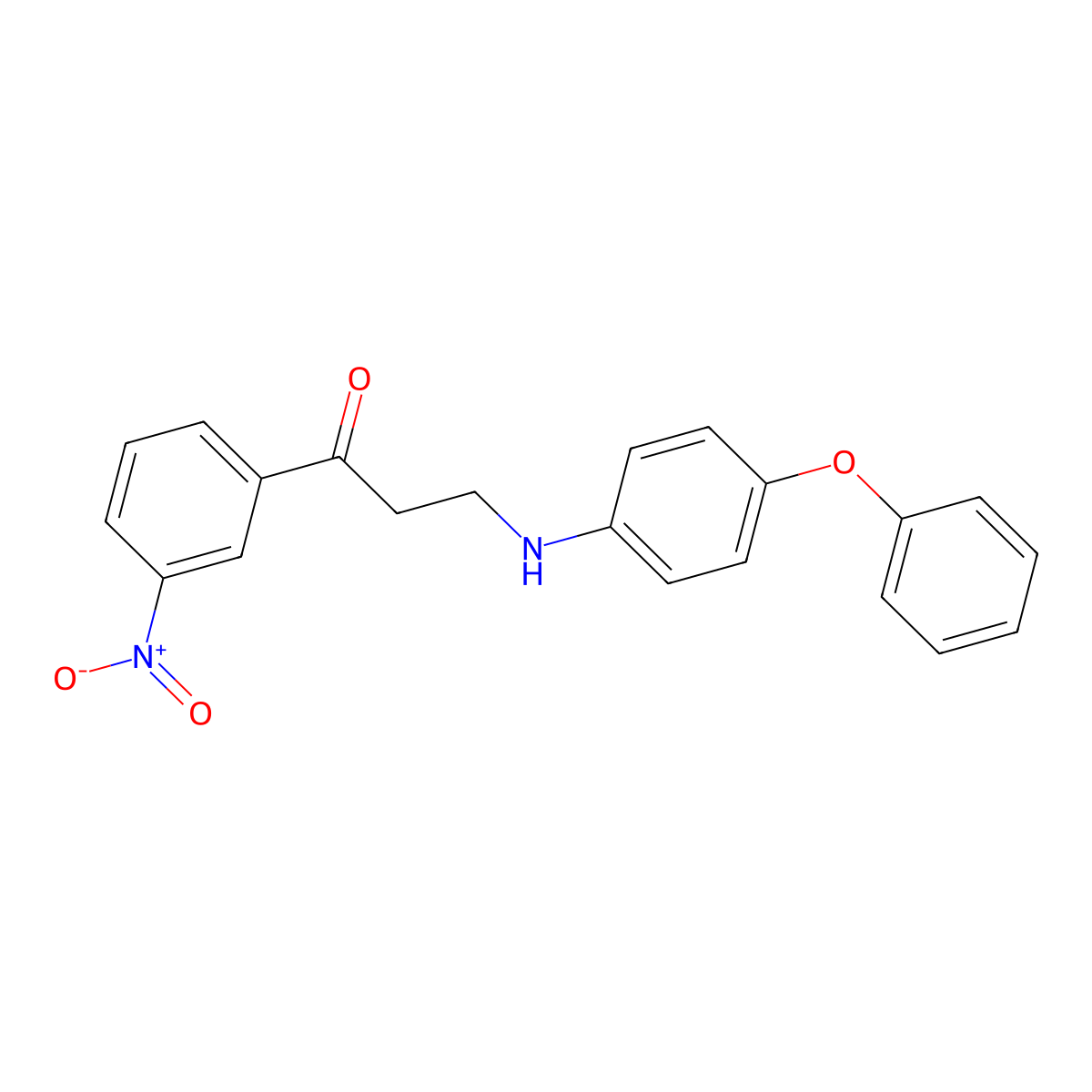 1-(3-Nitrophenyl)-3-(4-phenoxyanilino)-1-propanone molecular structure, CAS 477334-13-7