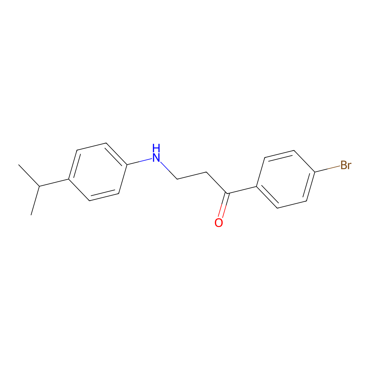 1-(4-Bromophenyl)-3-(4-isopropylanilino)-1-propanone molecular structure, CAS 477334-14-8