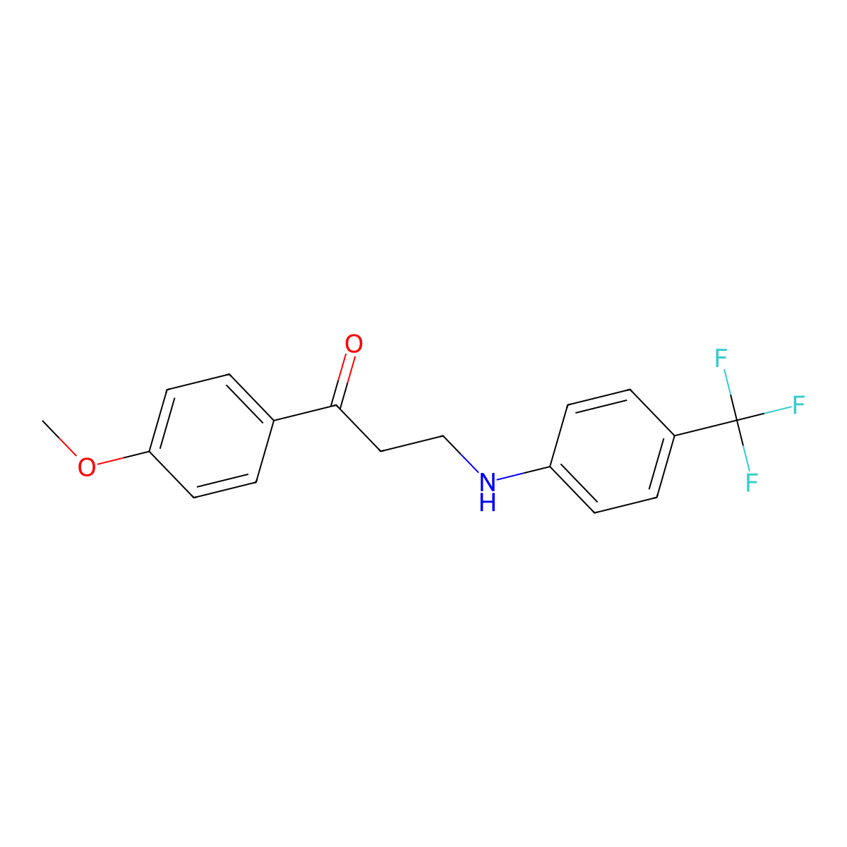 1-(4-Methoxyphenyl)-3-(4-(trifluoromethyl)anilino)-1-propanone molecular structure, CAS 477334-17-1