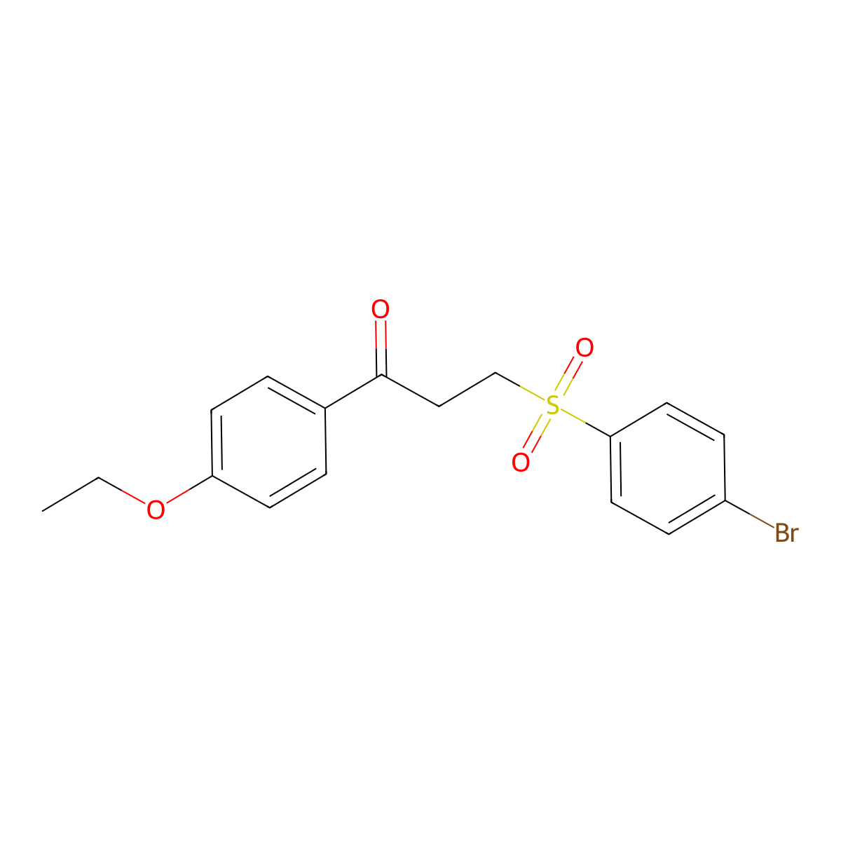 3-((4-Bromophenyl)sulfonyl)-1-(4-ethoxyphenyl)-1-propanone molecular structure, CAS 477334-21-7