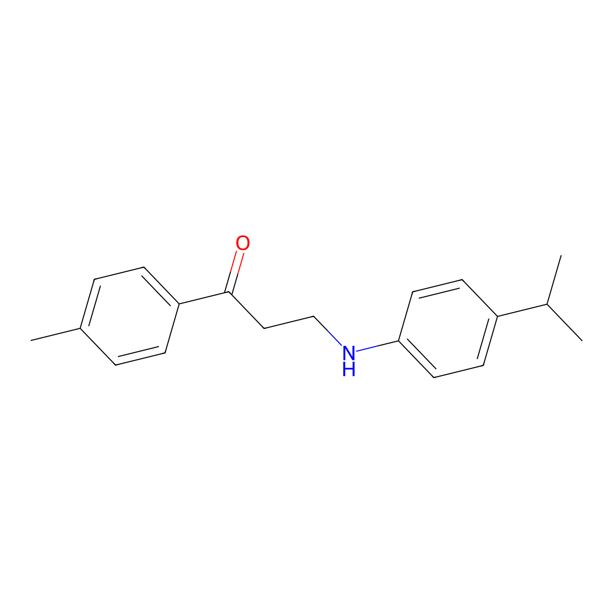 3-(4-Isopropylanilino)-1-(4-methylphenyl)-1-propanone molecular structure, CAS 477334-26-2
