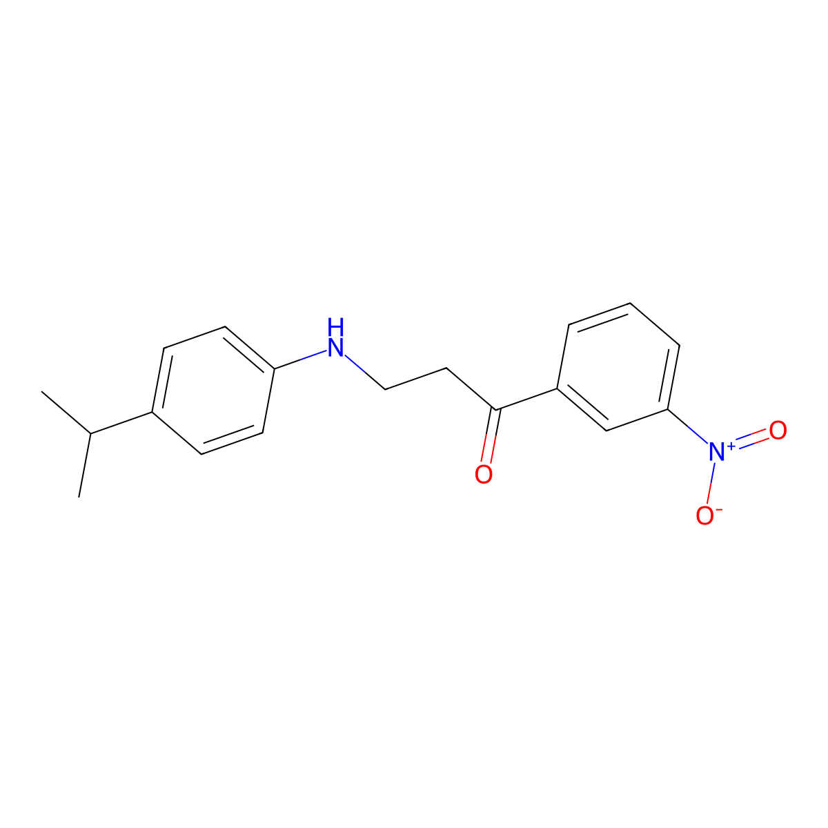 3-(4-Isopropylanilino)-1-(3-nitrophenyl)-1-propanone molecular structure, CAS 477334-27-3