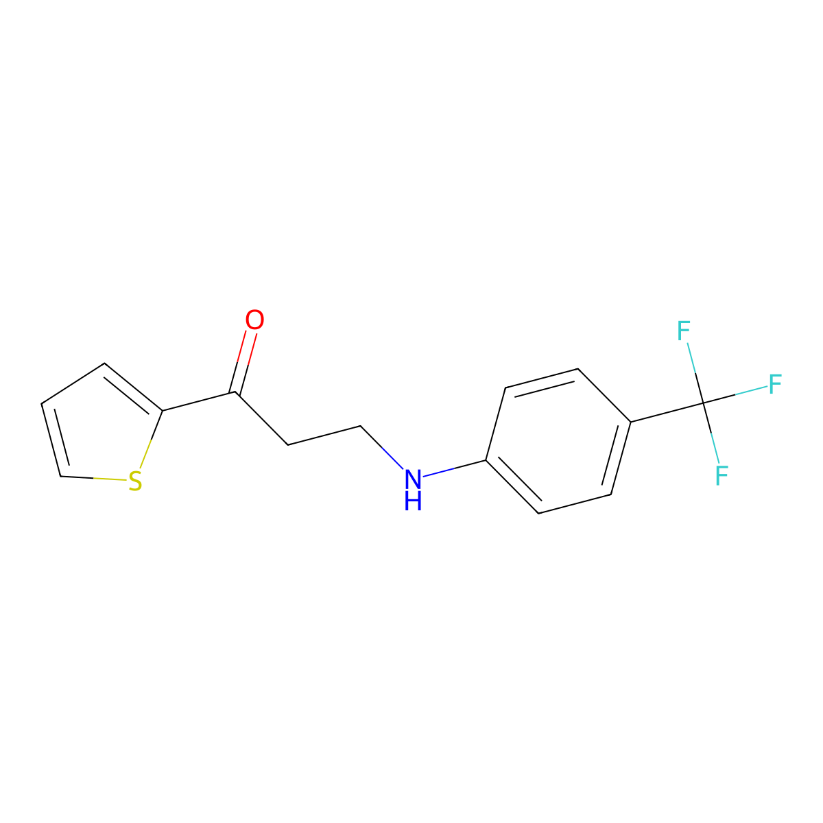 1-(2-Thienyl)-3-(4-(trifluoromethyl)anilino)-1-propanone molecular structure, CAS 477334-30-8