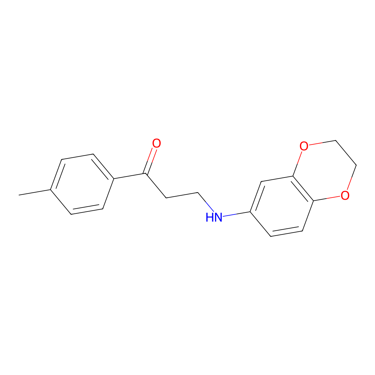 3-(2,3-Dihydro-1,4-benzodioxin-6-ylamino)-1-(4-methylphenyl)-1-propanone molecular structure, CAS 477334-31-9