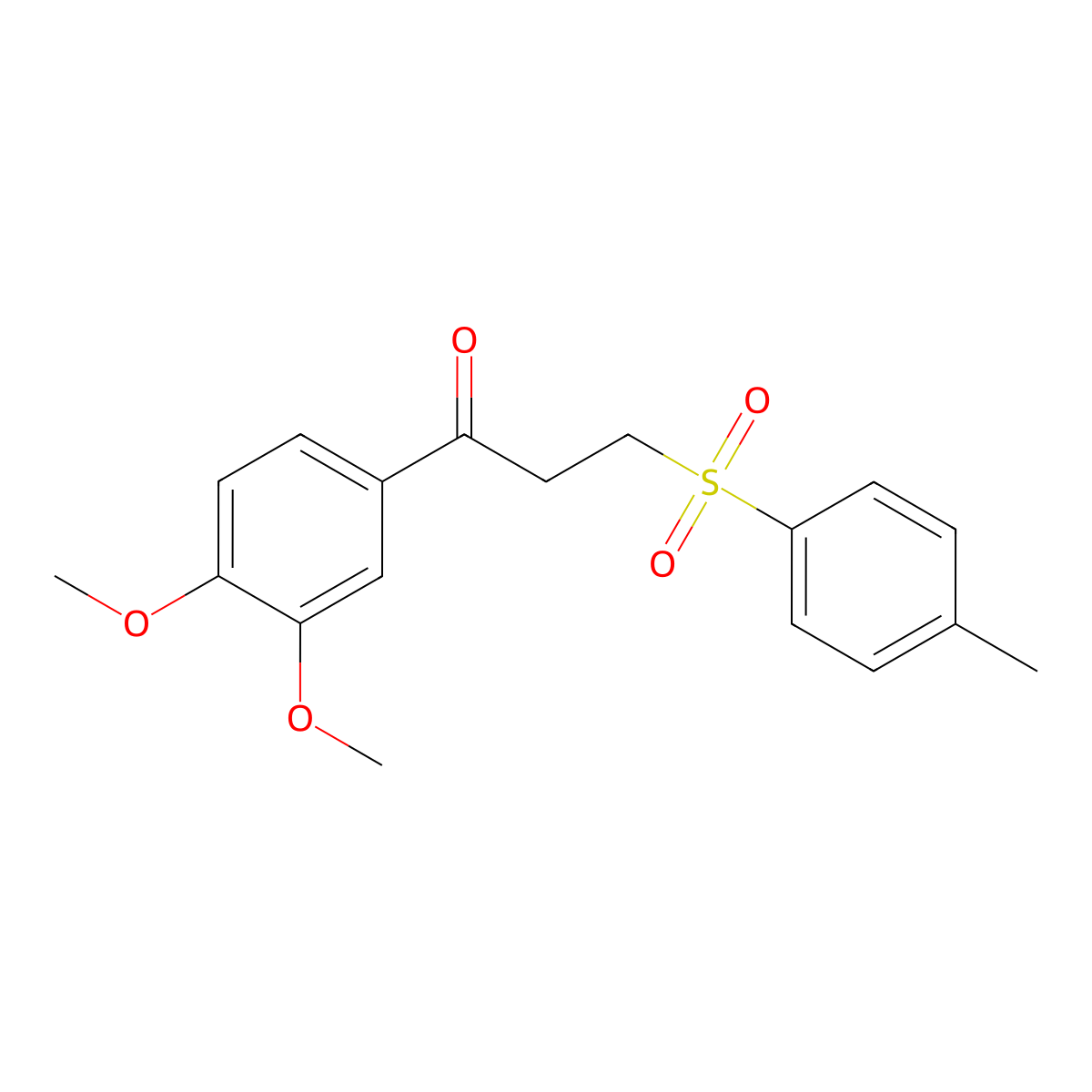 1-(3,4-Dimethoxyphenyl)-3-tosylpropan-1-one molecular structure, CAS 477334-33-1