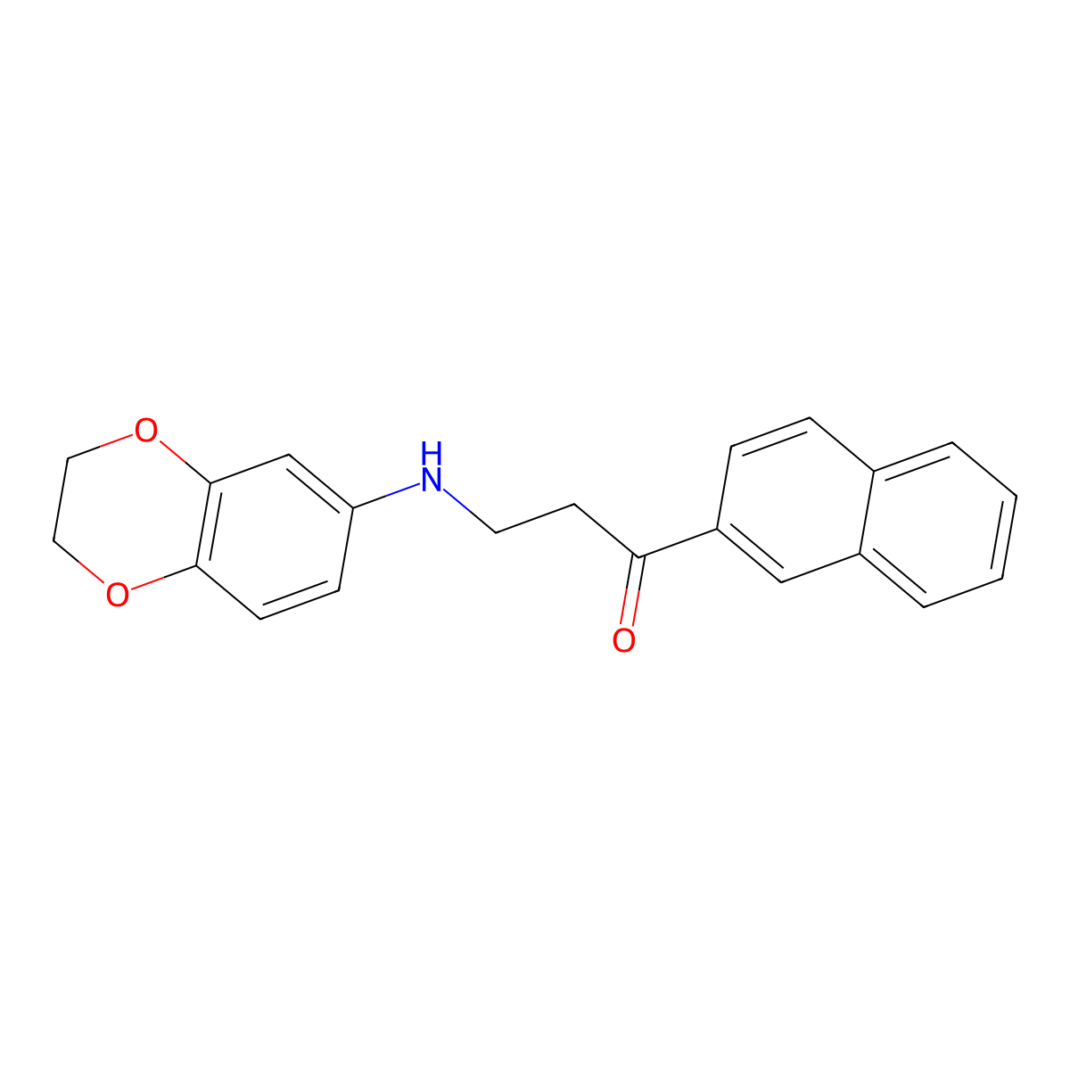 3-(2,3-Dihydro-1,4-benzodioxin-6-ylamino)-1-(2-naphthyl)-1-propanone molecular structure, CAS 477334-35-3