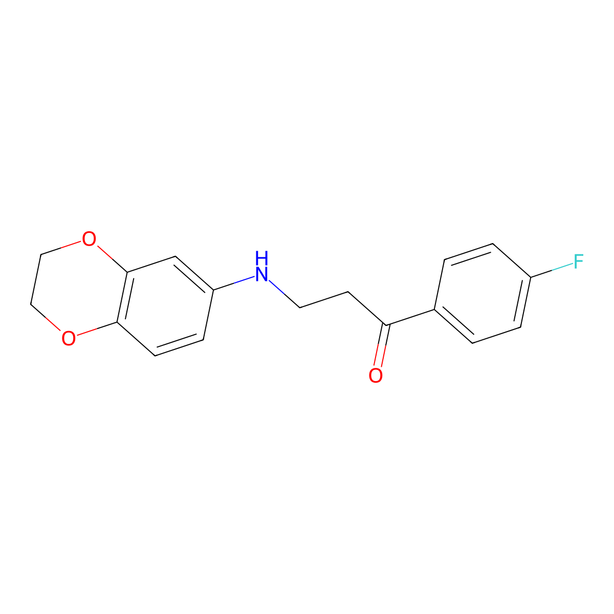 3-(2,3-Dihydro-1,4-benzodioxin-6-ylamino)-1-(4-fluorophenyl)-1-propanone molecular structure, CAS 477334-36-4