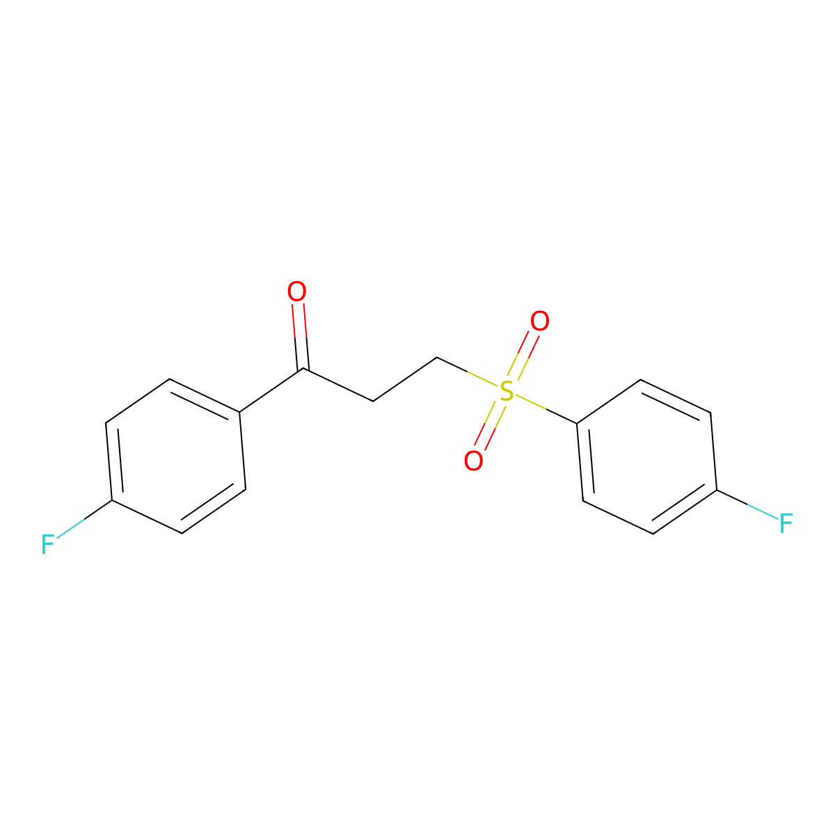 1-(4-Fluorophenyl)-3-((4-fluorophenyl)sulfonyl)-1-propanone molecular structure, CAS 477334-49-9