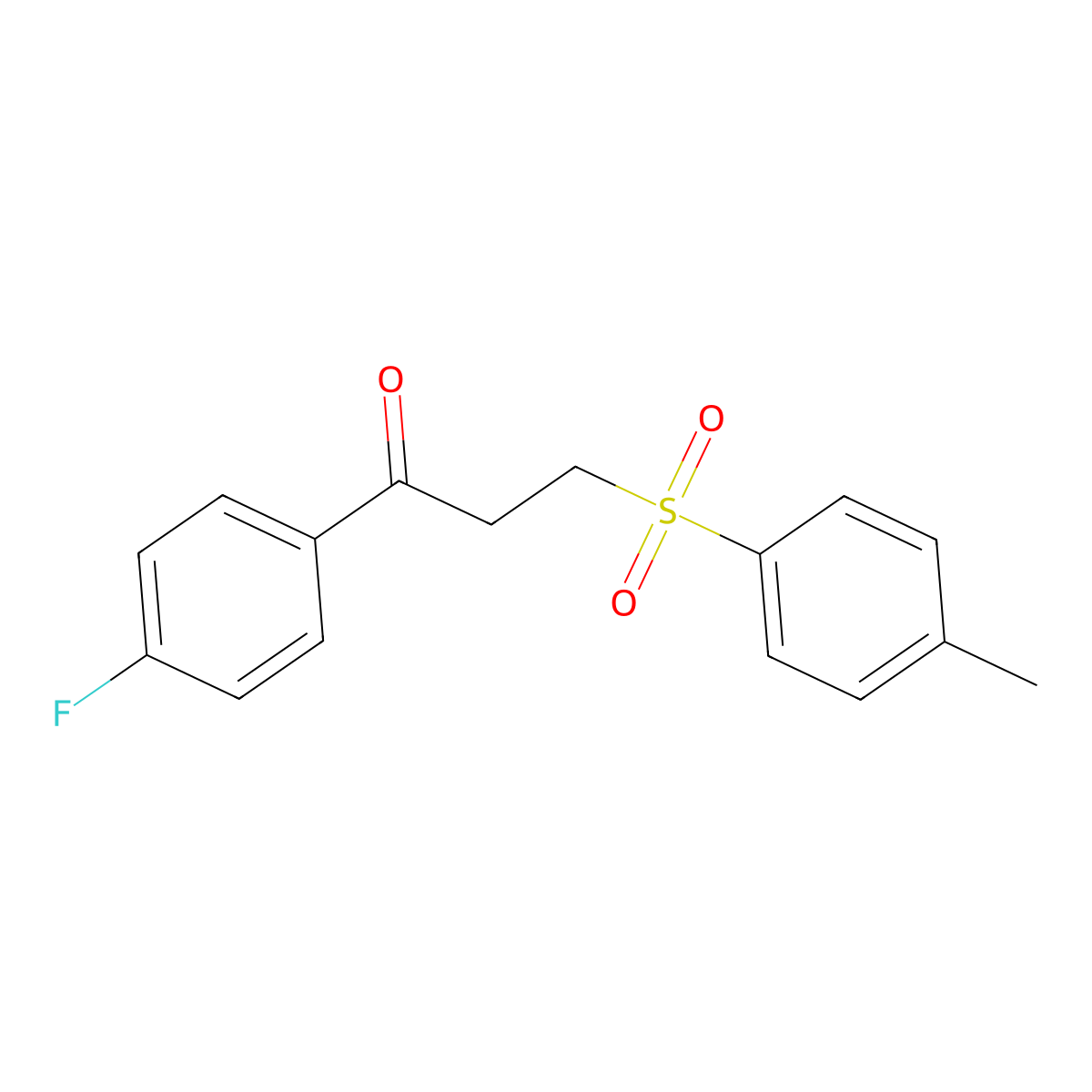 1-(4-Fluorophenyl)-3-[(4-methylphenyl)sulfonyl]-1-propanone molecular structure, CAS 477334-53-5