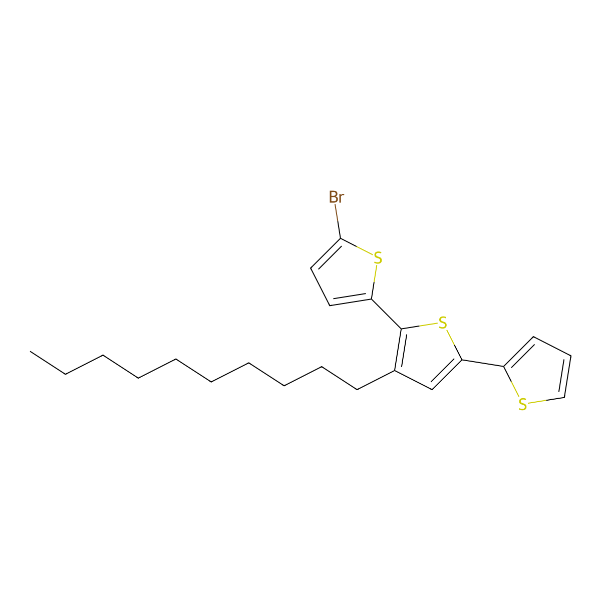 5-Bromo-3'-decyl-2,2':5',2''-terthiophene molecular structure, CAS 477335-02-7