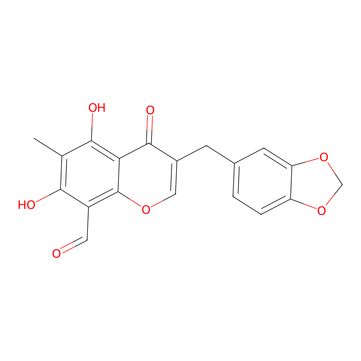 Ophiopogonone C molecular structure, CAS 477336-77-9