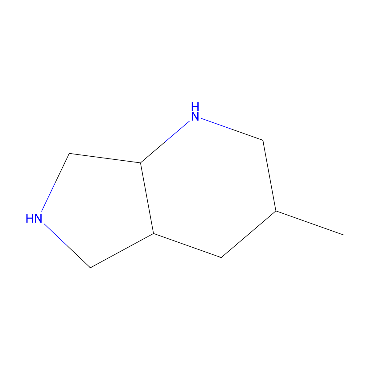 3-Methyl-octahydro-1H-pyrrolo[3,4-B]pyridine molecular structure, CAS 477350-96-2