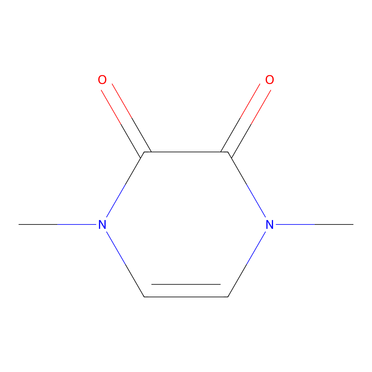 1,4-Dimethylpyrazine-2,3(1H,4H)-dione molecular structure, CAS 4774-09-8
