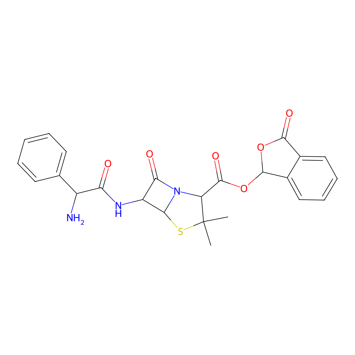 Talampicillin molecular structure, CAS 47747-56-8
