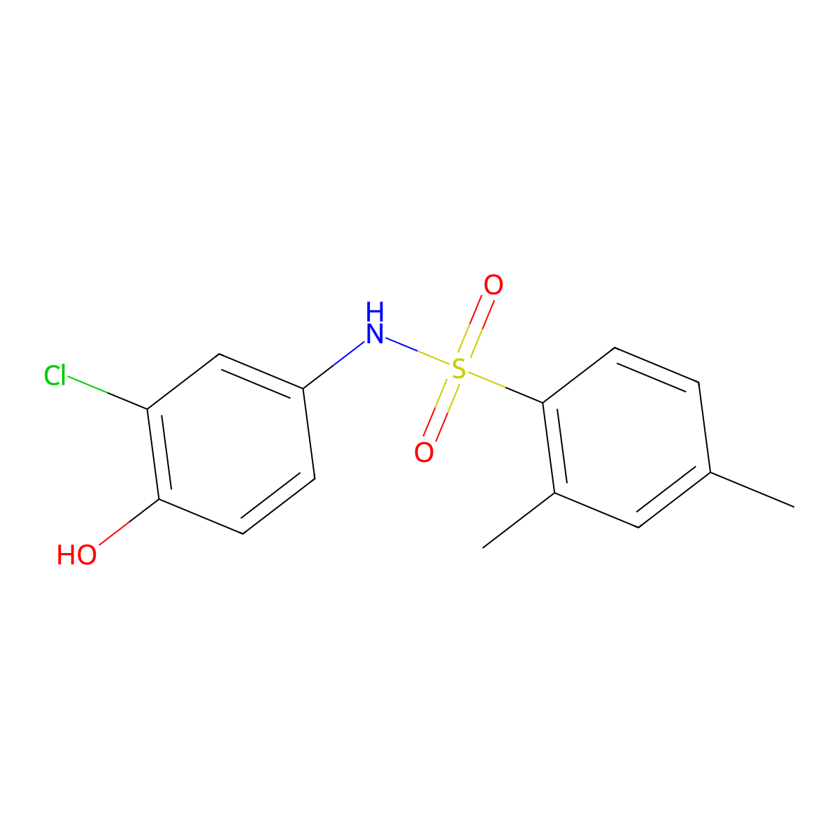 N-(3-chloro-4-hydroxyphenyl)-2,4-dimethylbenzenesulfonamide molecular structure, CAS 477482-76-1