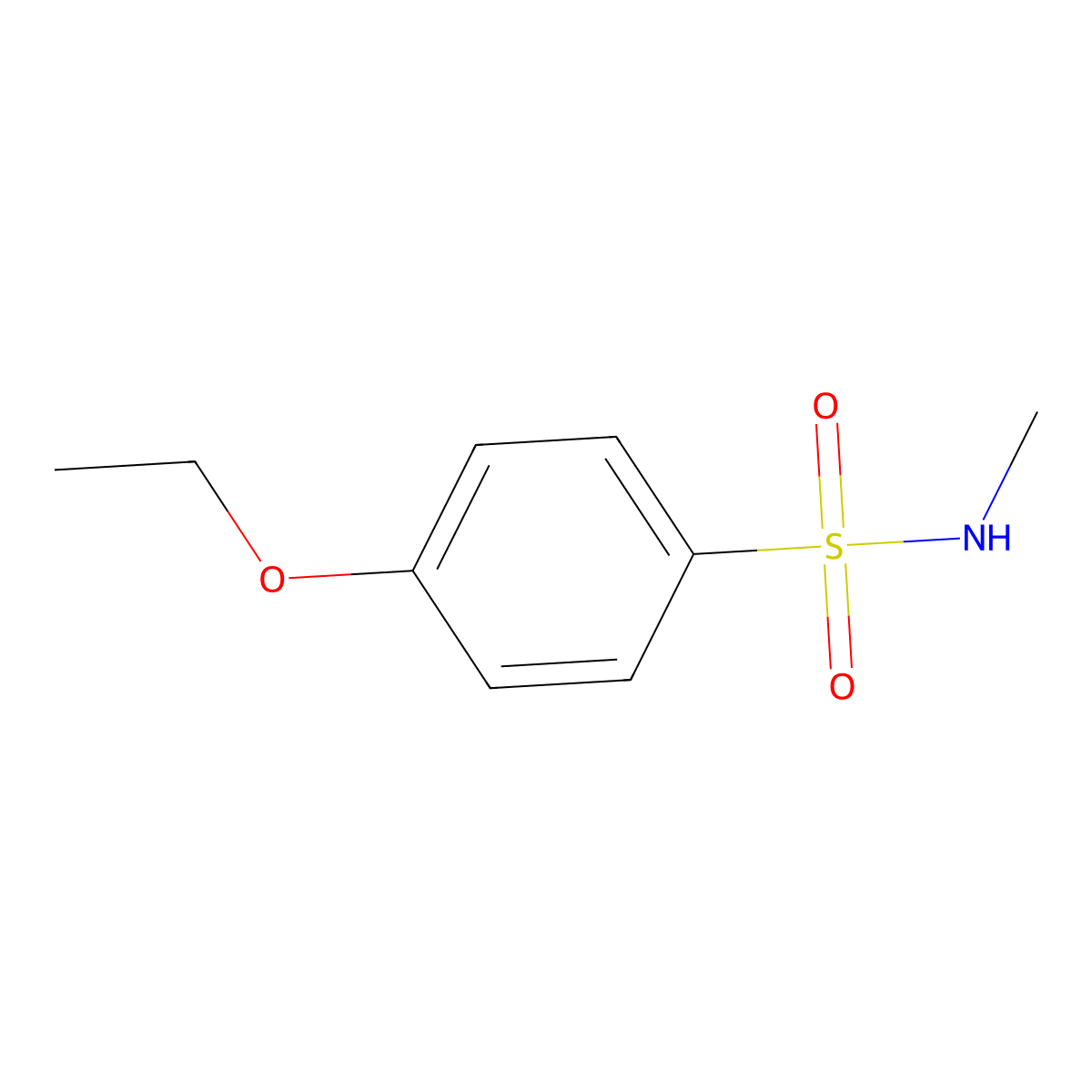 4-ethoxy-N-methylbenzenesulfonamide molecular structure, CAS 477482-98-7