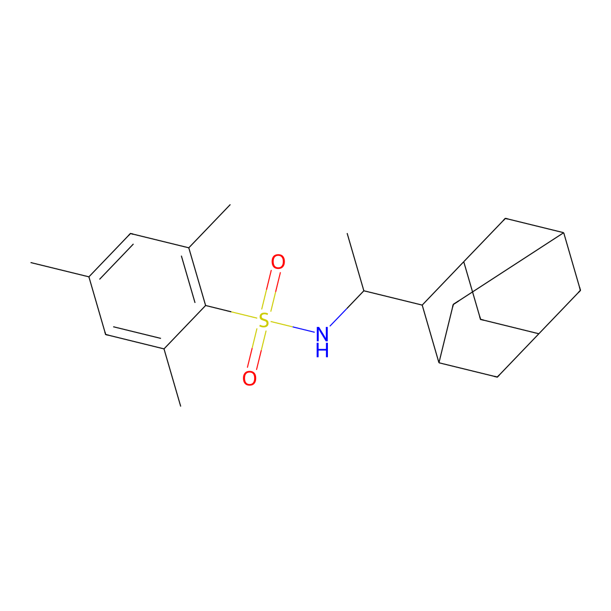 N-[1-(2-adamantyl)ethyl]-2,4,6-trimethylbenzenesulfonamide molecular structure, CAS 477483-18-4