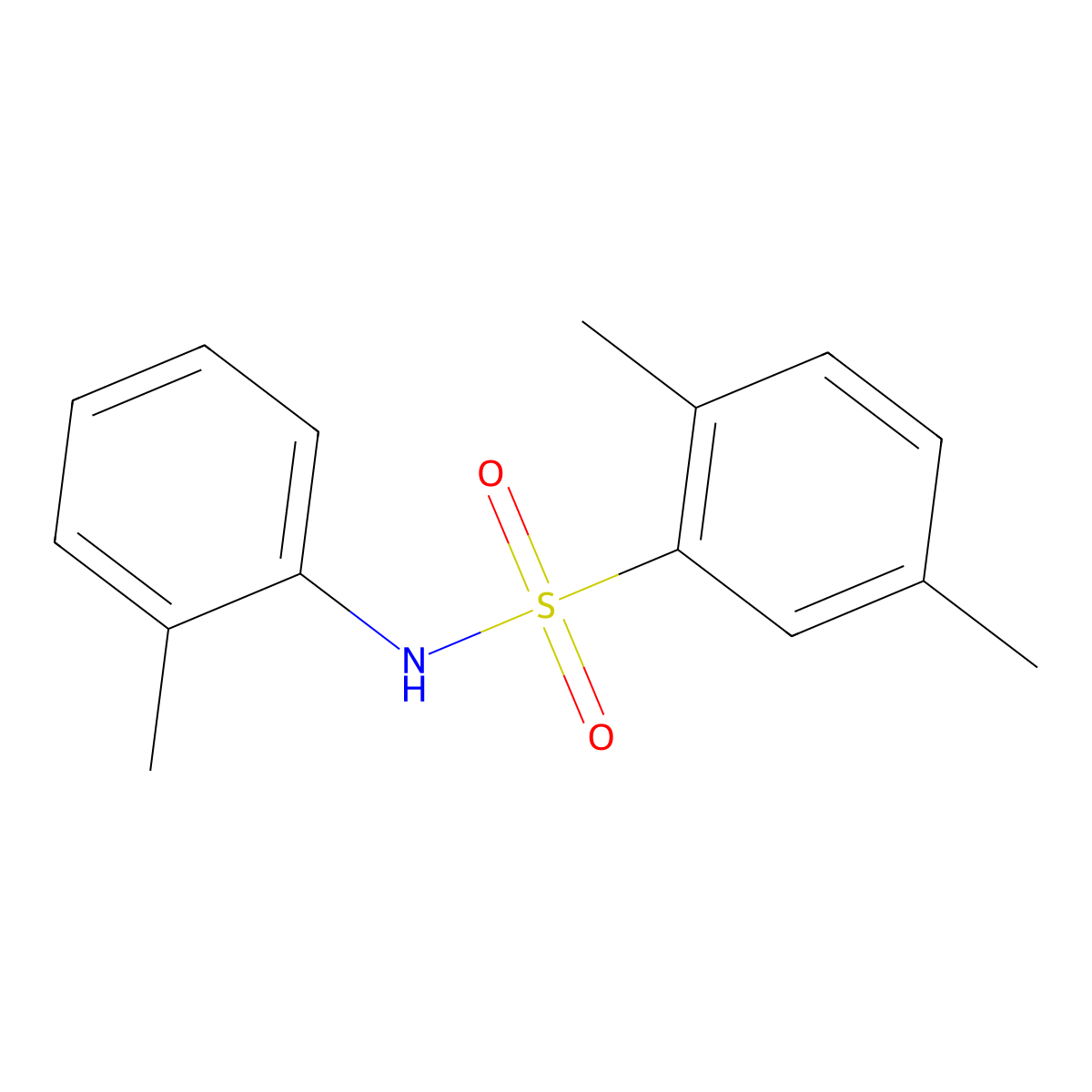 2,5-dimethyl-N-(2-methylphenyl)benzenesulfonamide molecular structure, CAS 477483-35-5