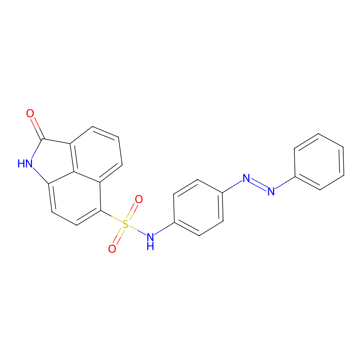 (Z)-2-oxo-N-(4-(phenyldiazenyl)phenyl)-1,2-dihydrobenzo[cd]indole-6-sulfonamide molecular structure, CAS 477483-39-9