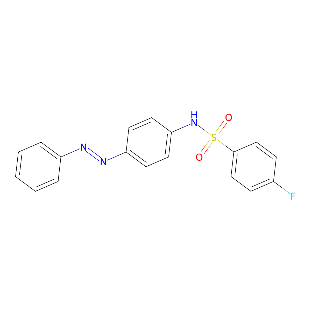 4-fluoro-N-(4-phenyldiazenylphenyl)benzenesulfonamide molecular structure, CAS 477483-40-2
