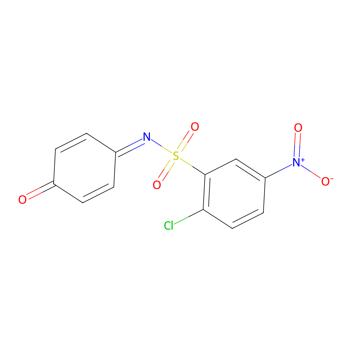 2-chloro-5-nitro-N-(4-oxocyclohexa-2,5-dien-1-ylidene)benzenesulfonamide molecular structure, CAS 477483-52-6