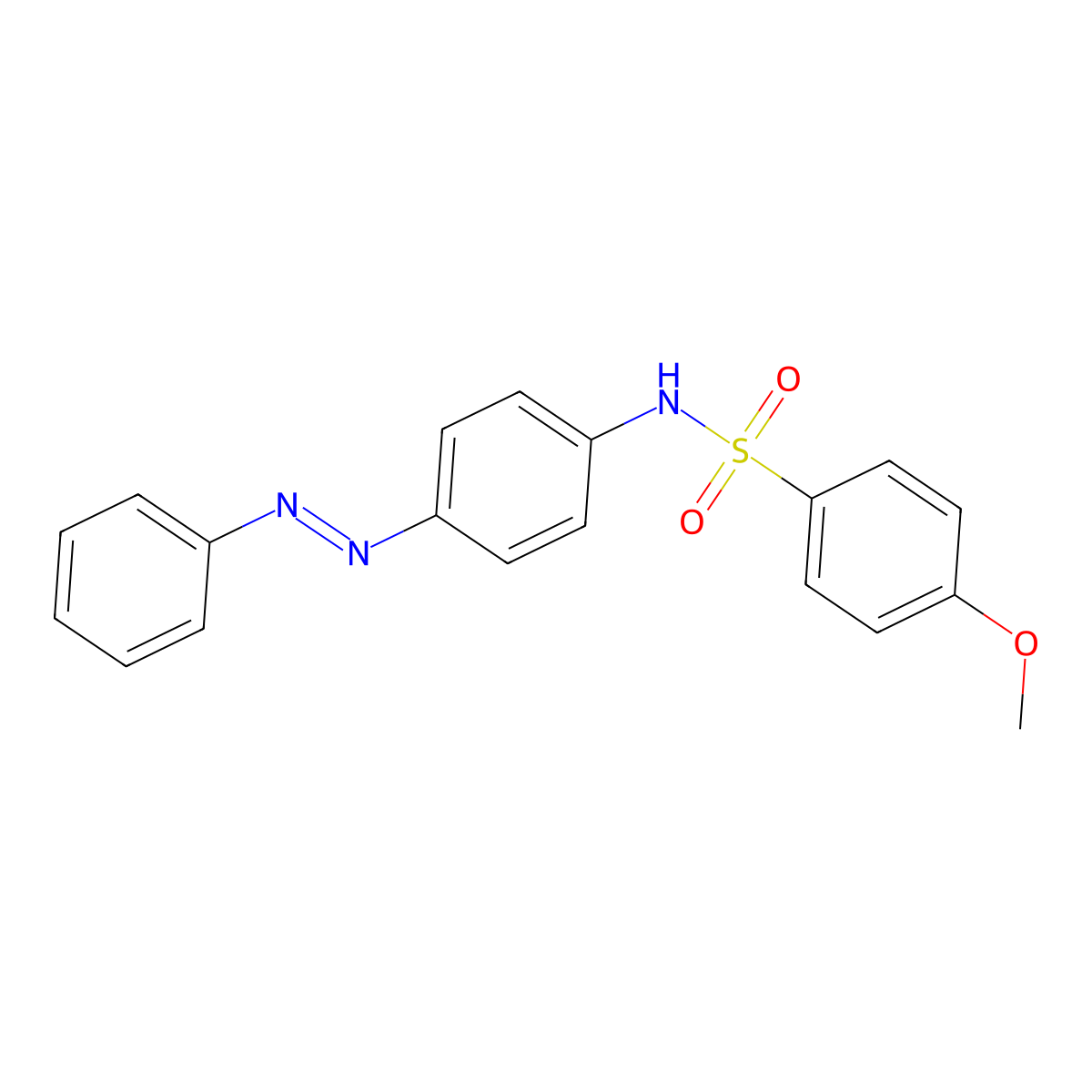 4-methoxy-N-(4-phenyldiazenylphenyl)benzenesulfonamide molecular structure, CAS 477485-17-9