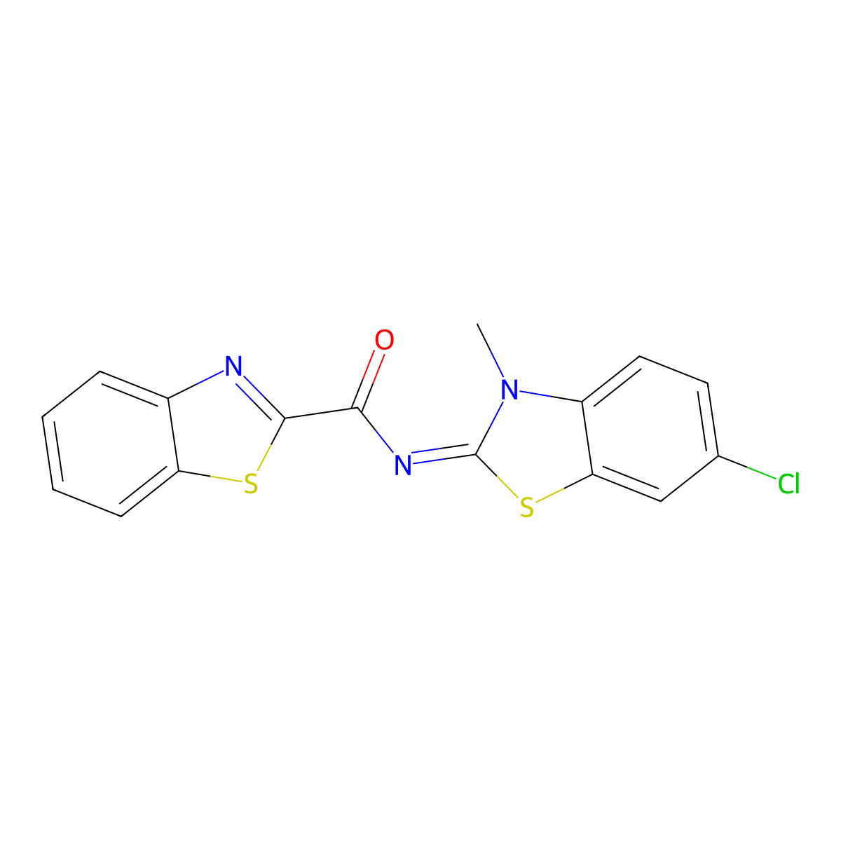 (Z)-N-(6-chloro-3-methylbenzo[d]thiazol-2(3H)-ylidene)benzo[d]thiazole-2-carboxamide molecular structure, CAS 477485-26-0