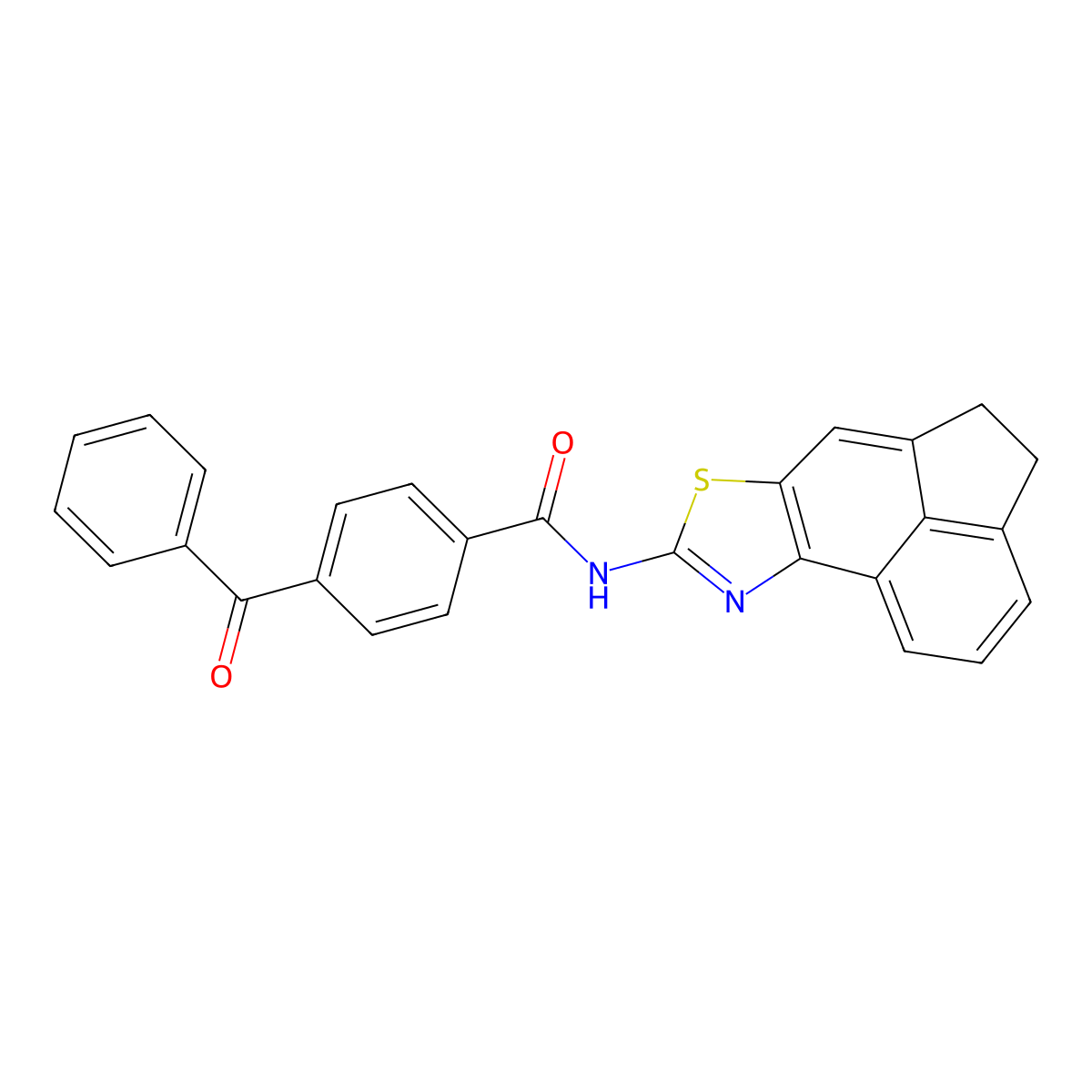 4-benzoyl-N-(4,5-dihydroacenaphtho[5,4-d]thiazol-8-yl)benzamide molecular structure, CAS 477485-32-8