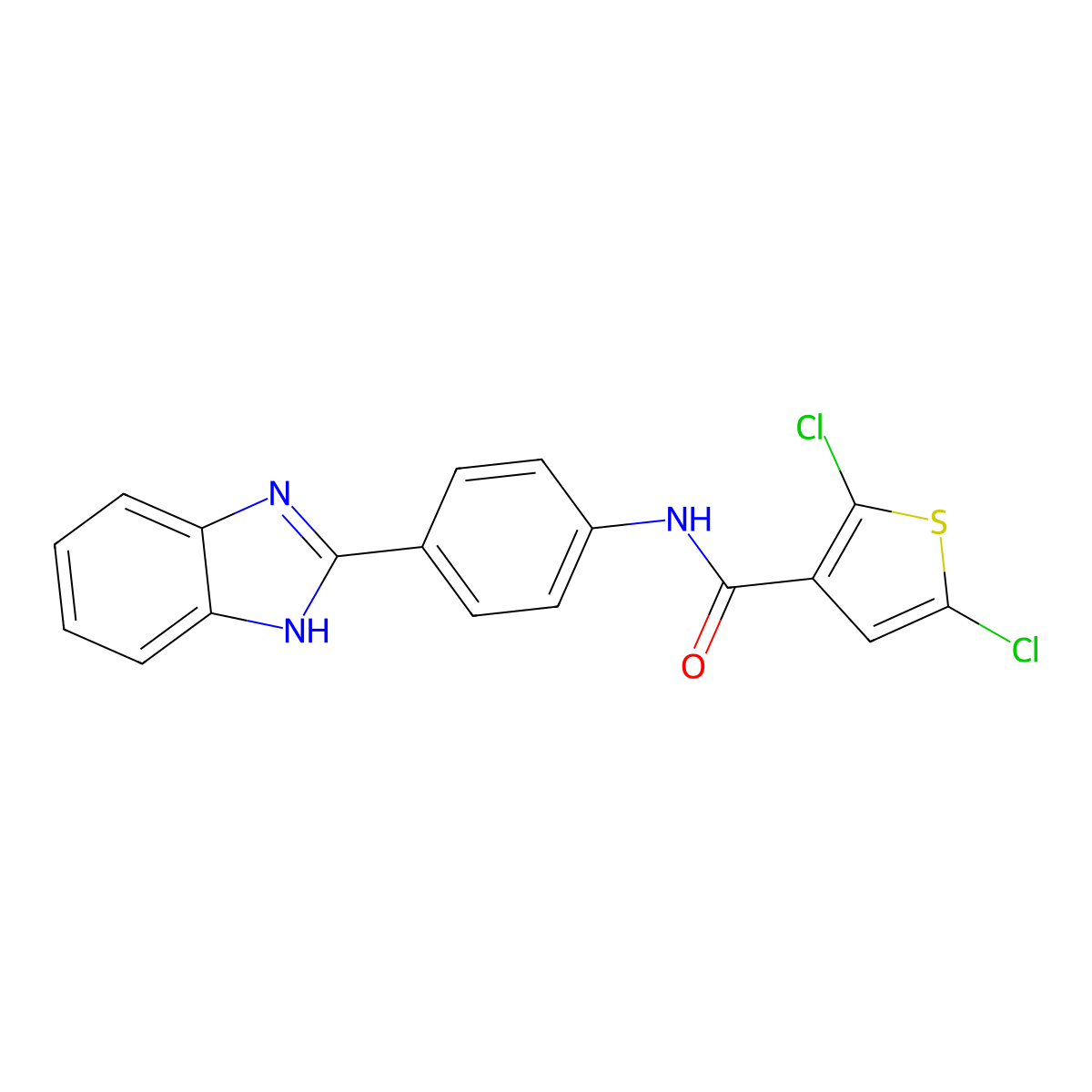 N-[4-(1H-benzimidazol-2-yl)phenyl]-2,5-dichlorothiophene-3-carboxamide molecular structure, CAS 477485-46-4