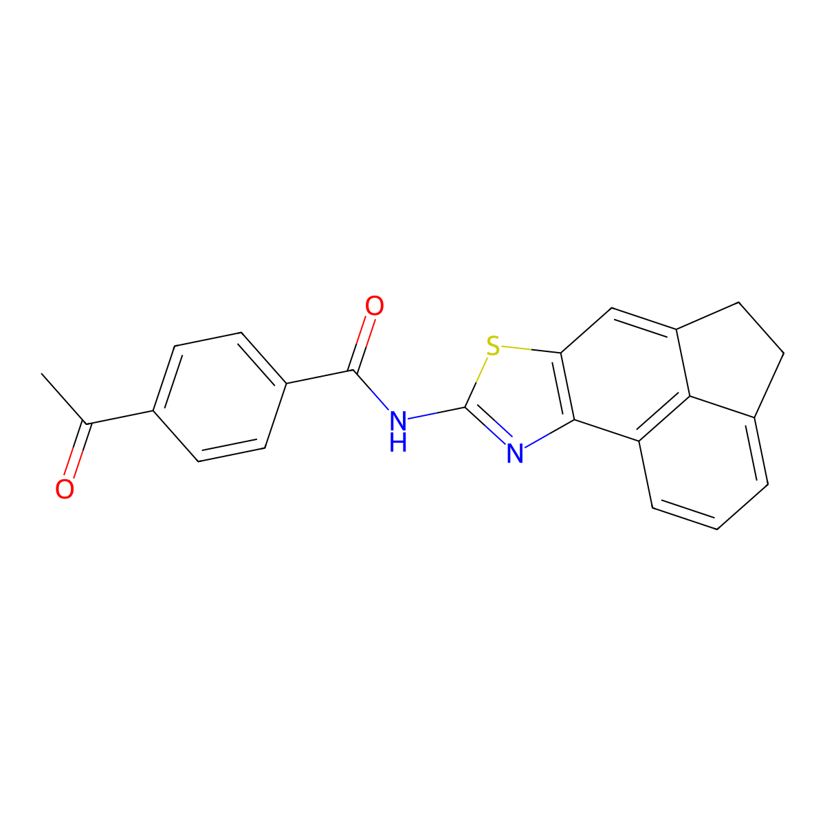 4-acetyl-N-(4,5-dihydroacenaphtho[5,4-d]thiazol-8-yl)benzamide molecular structure, CAS 477486-04-7