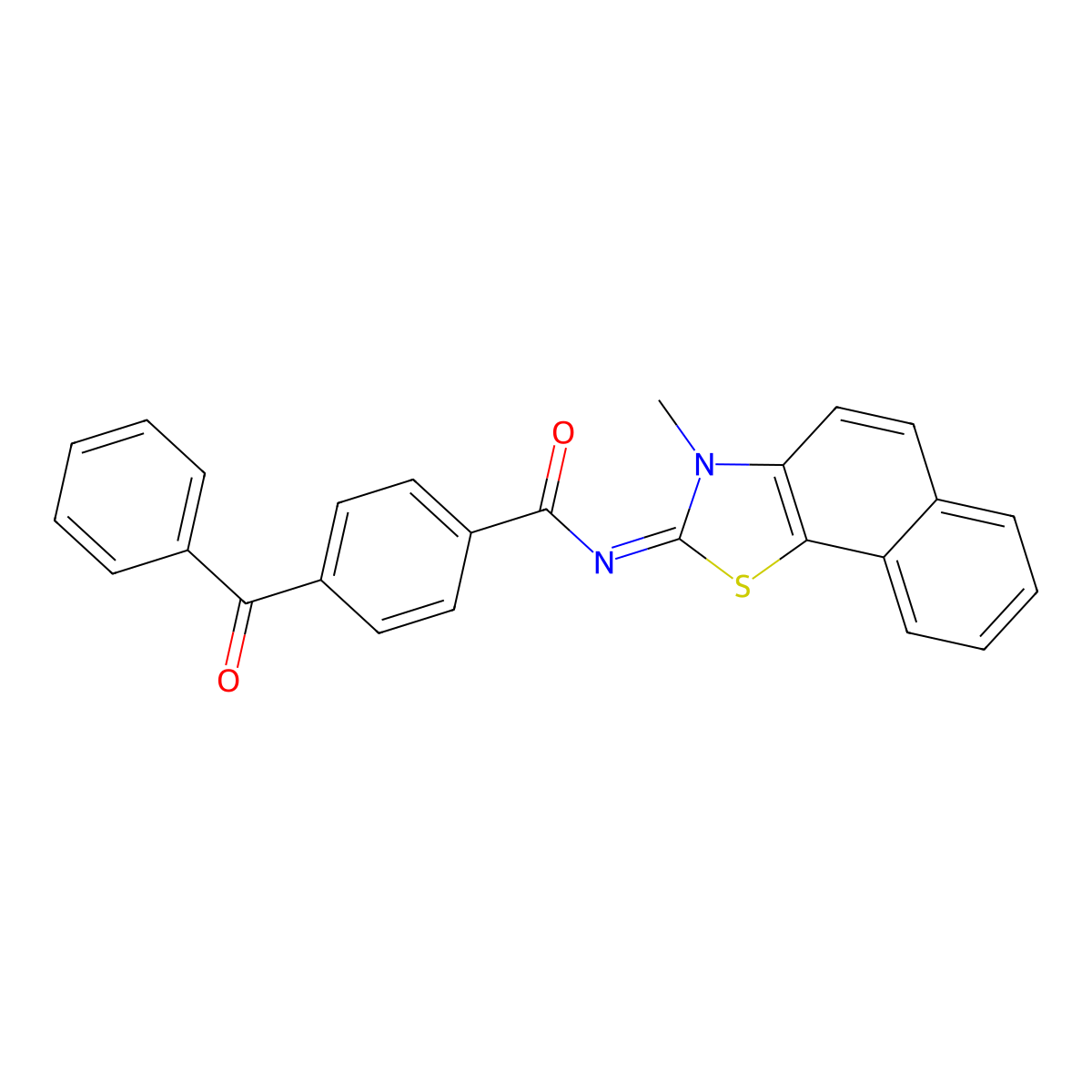 (Z)-4-benzoyl-N-(3-methylnaphtho[2,1-d]thiazol-2(3H)-ylidene)benzamide molecular structure, CAS 477486-14-9