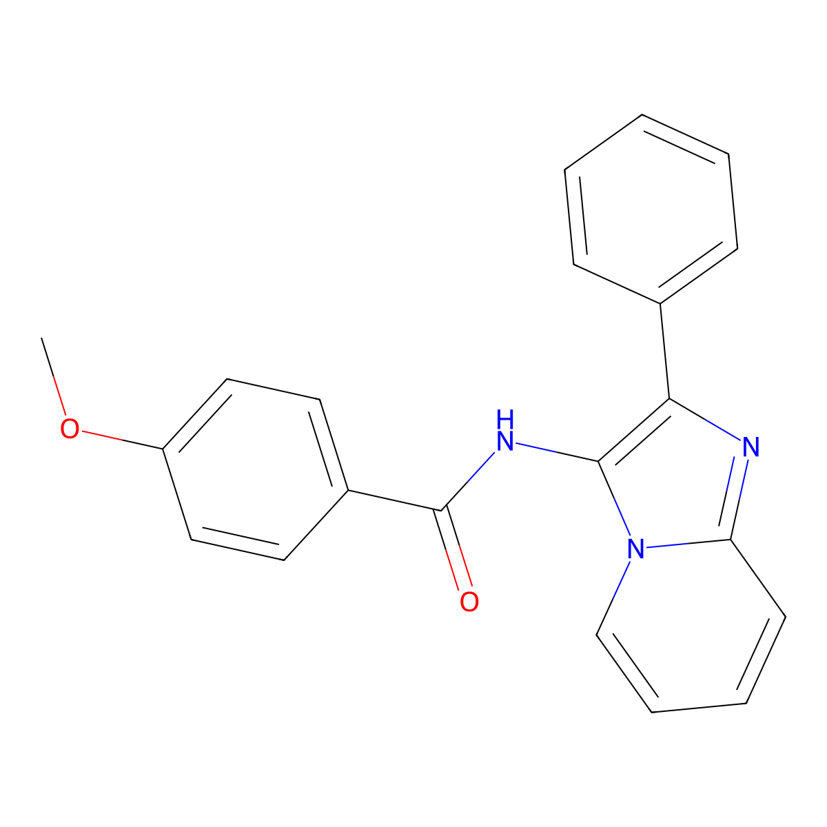 4-methoxy-N-(2-phenylimidazo[1,2-a]pyridin-3-yl)benzamide molecular structure, CAS 477489-46-6