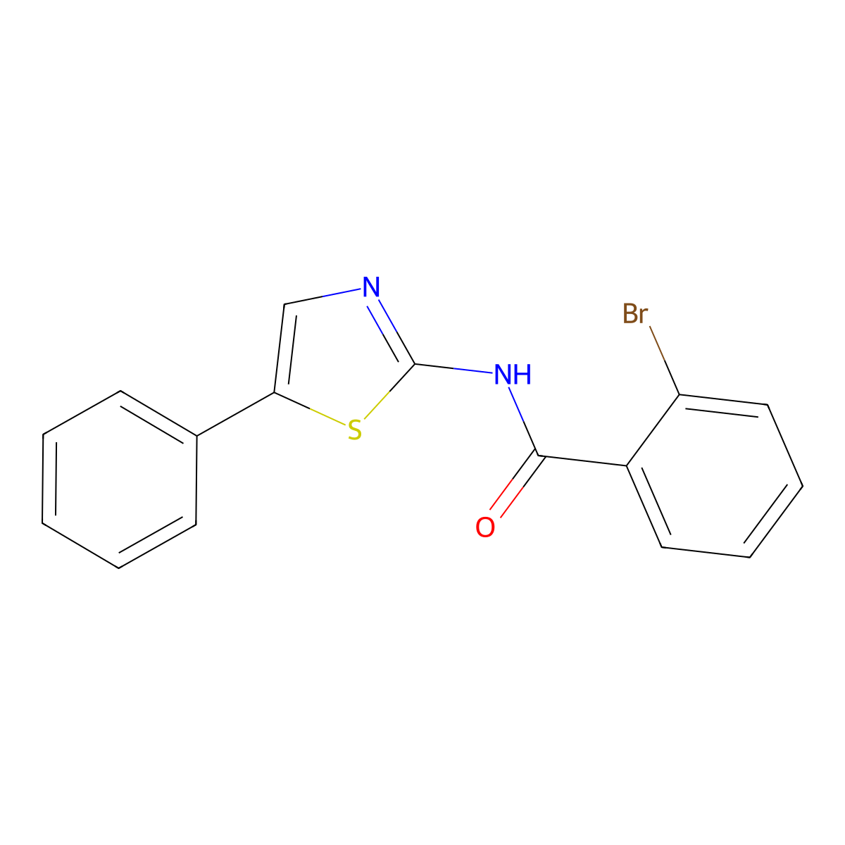 2-bromo-N-(5-phenyl-1,3-thiazol-2-yl)benzamide molecular structure, CAS 477491-78-4