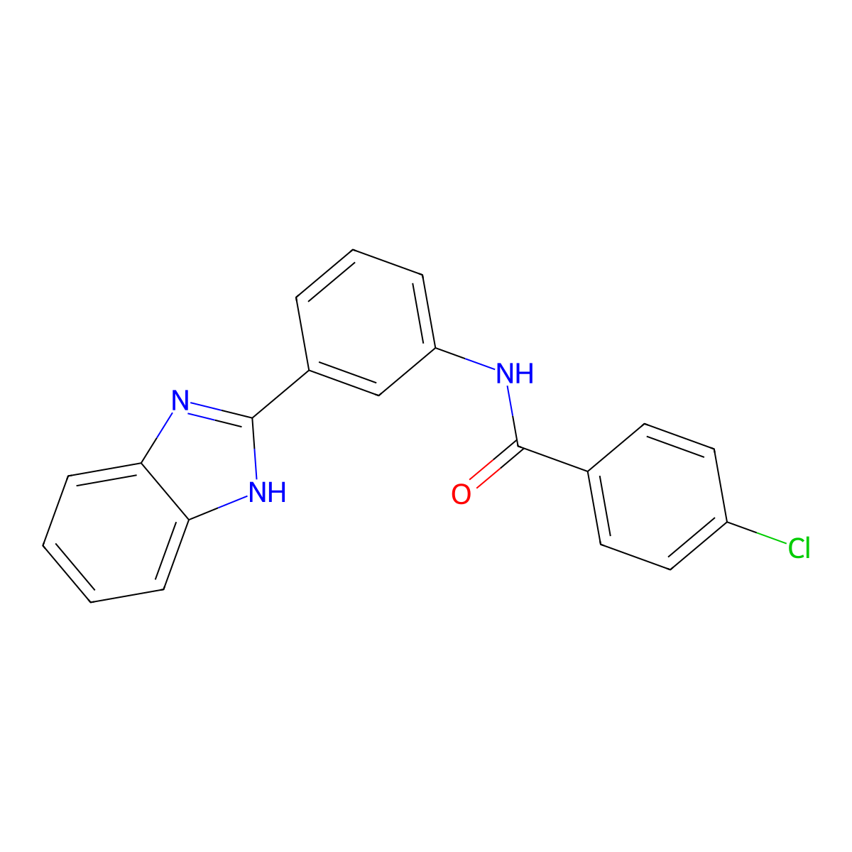 N-[3-(1H-benzimidazol-2-yl)phenyl]-4-chlorobenzamide molecular structure, CAS 477492-94-7