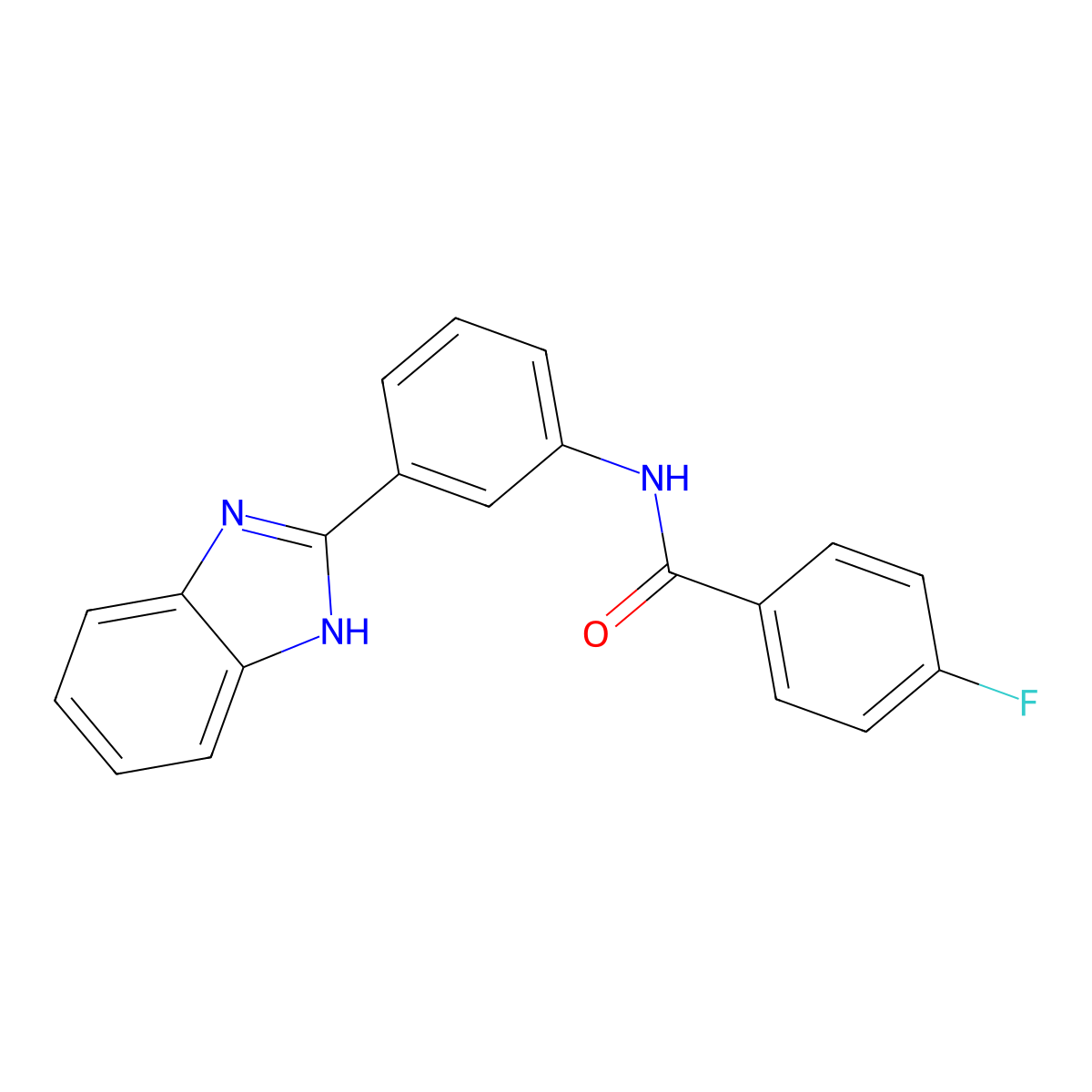 N-[3-(1H-benzimidazol-2-yl)phenyl]-4-fluorobenzamide molecular structure, CAS 477492-96-9