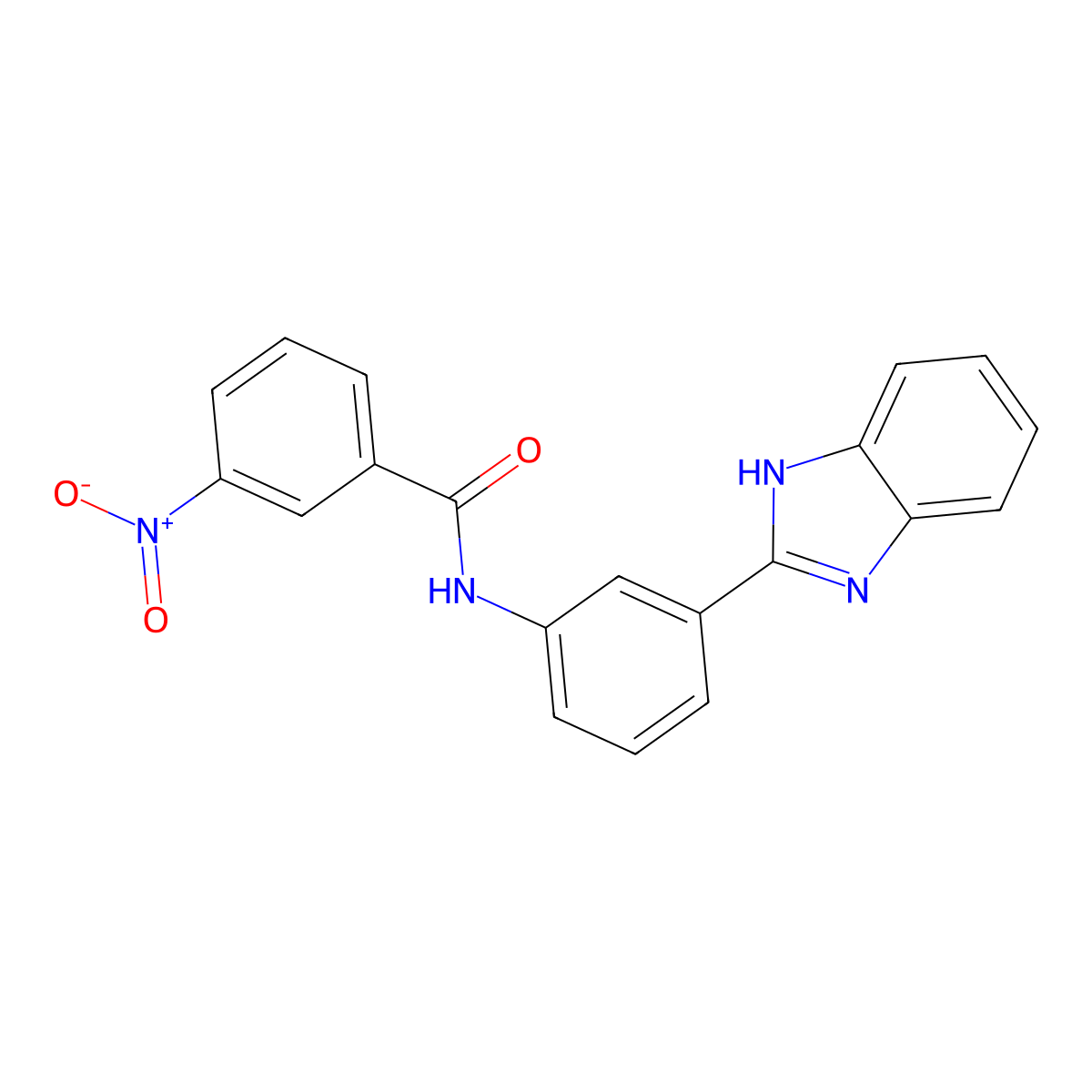N-[3-(1H-1,3-benzodiazol-2-yl)phenyl]-3-nitrobenzamide molecular structure, CAS 477492-98-1
