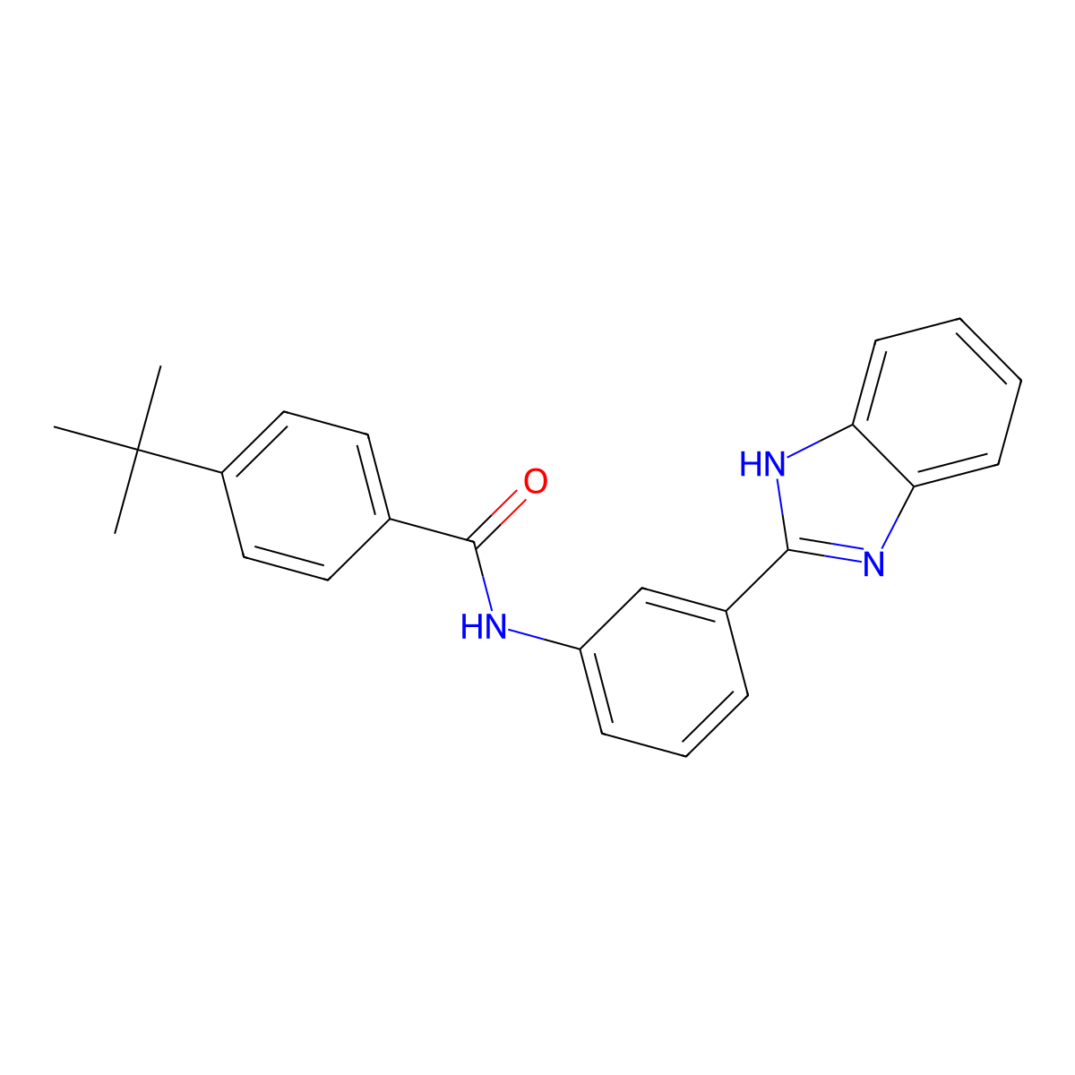 N-[3-(1H-benzimidazol-2-yl)phenyl]-4-tert-butylbenzamide molecular structure, CAS 477493-00-8