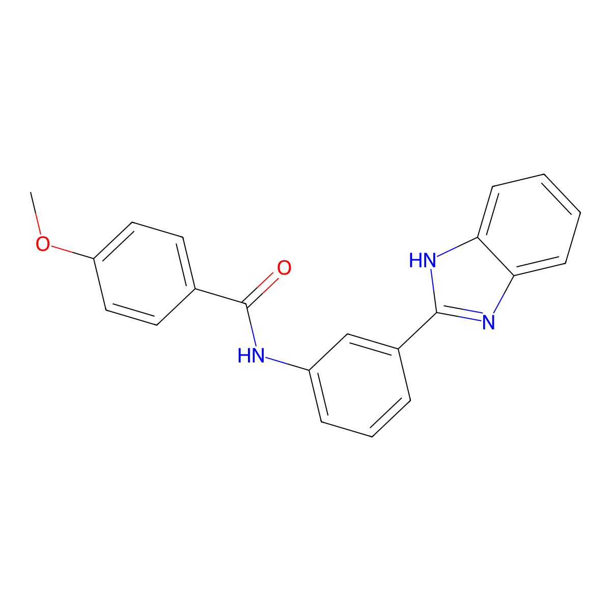 N-[3-(1H-benzimidazol-2-yl)phenyl]-4-methoxybenzamide molecular structure, CAS 477493-04-2