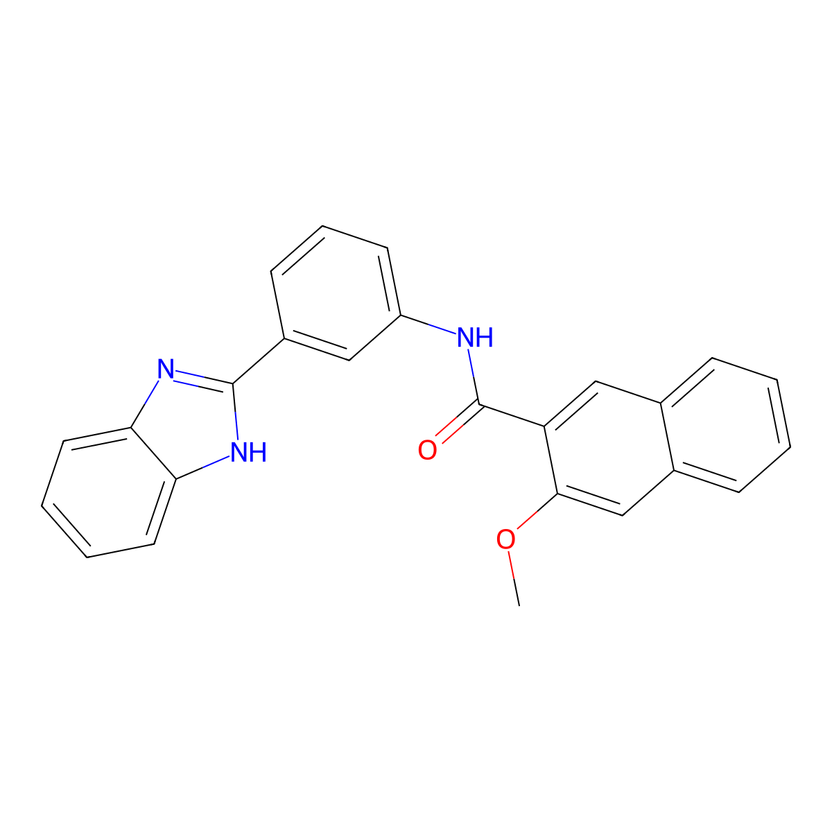 N-[3-(1H-benzimidazol-2-yl)phenyl]-3-methoxy-2-naphthamide molecular structure, CAS 477493-17-7