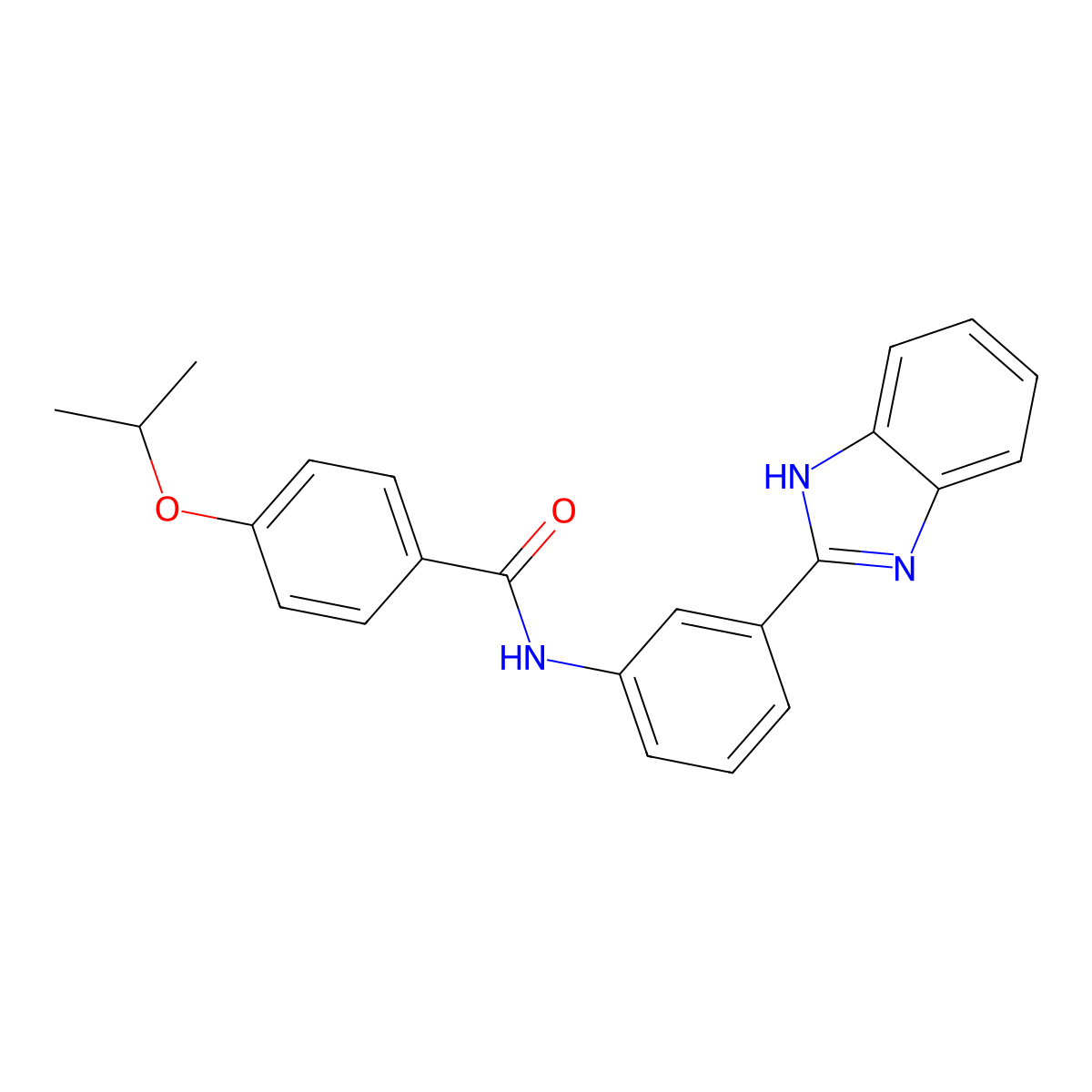 N-(3-(1H-benzo[d]imidazol-2-yl)phenyl)-4-isopropoxybenzamide molecular structure, CAS 477493-72-4