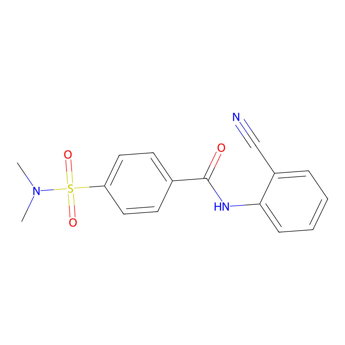 N-(2-cyanophenyl)-4-(dimethylsulfamoyl)benzamide molecular structure, CAS 477497-17-9