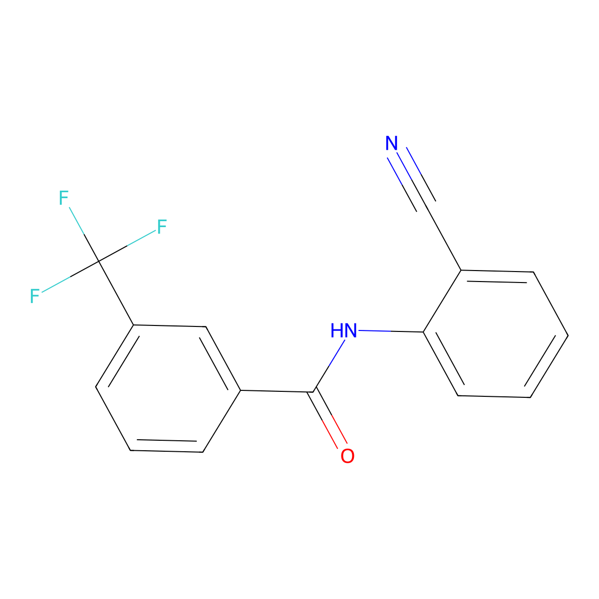 N-(2-cyanophenyl)-3-(trifluoromethyl)benzamide molecular structure, CAS 477497-52-2