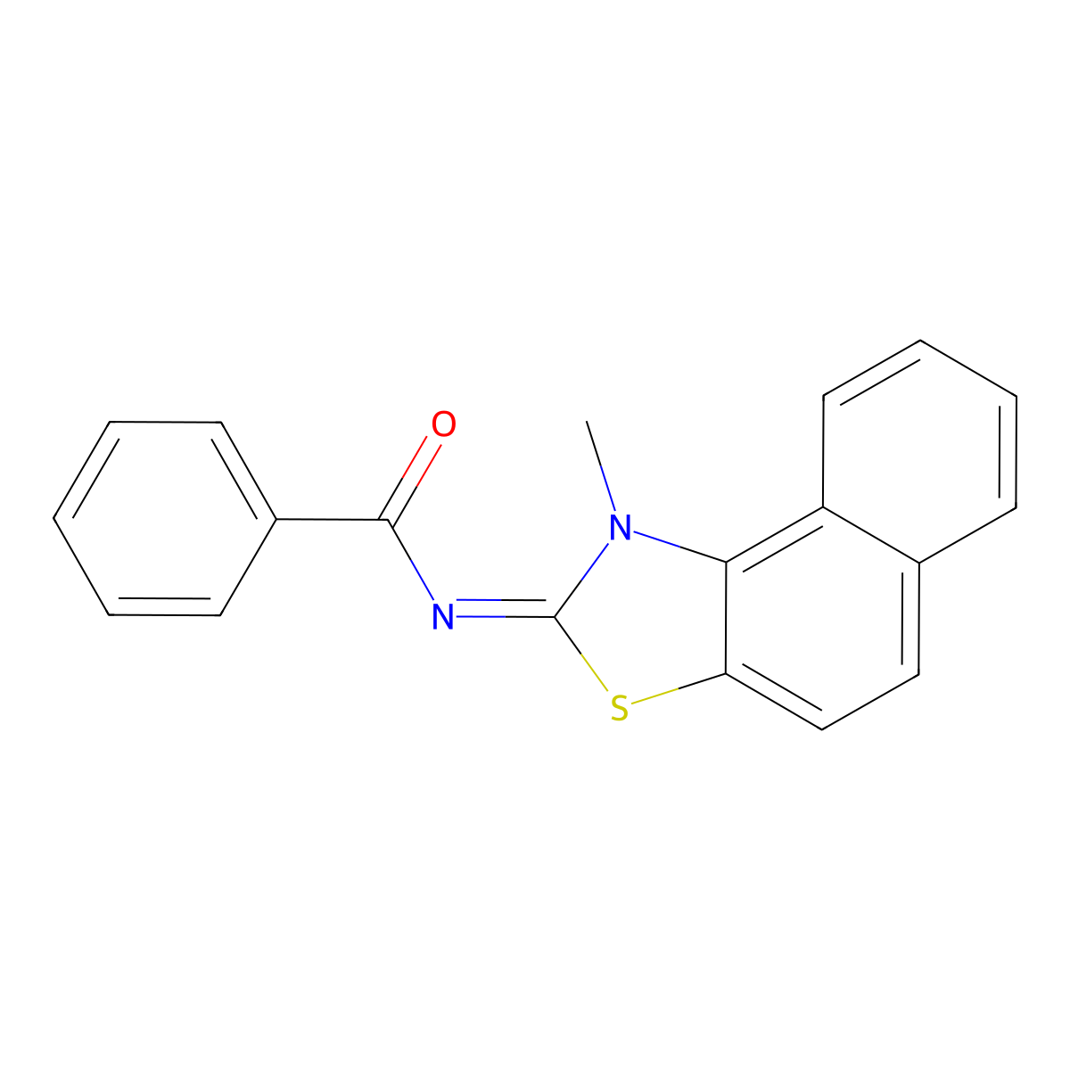 (E)-N-(1-methylnaphtho[1,2-d]thiazol-2(1H)-ylidene)benzamide molecular structure, CAS 477498-70-7